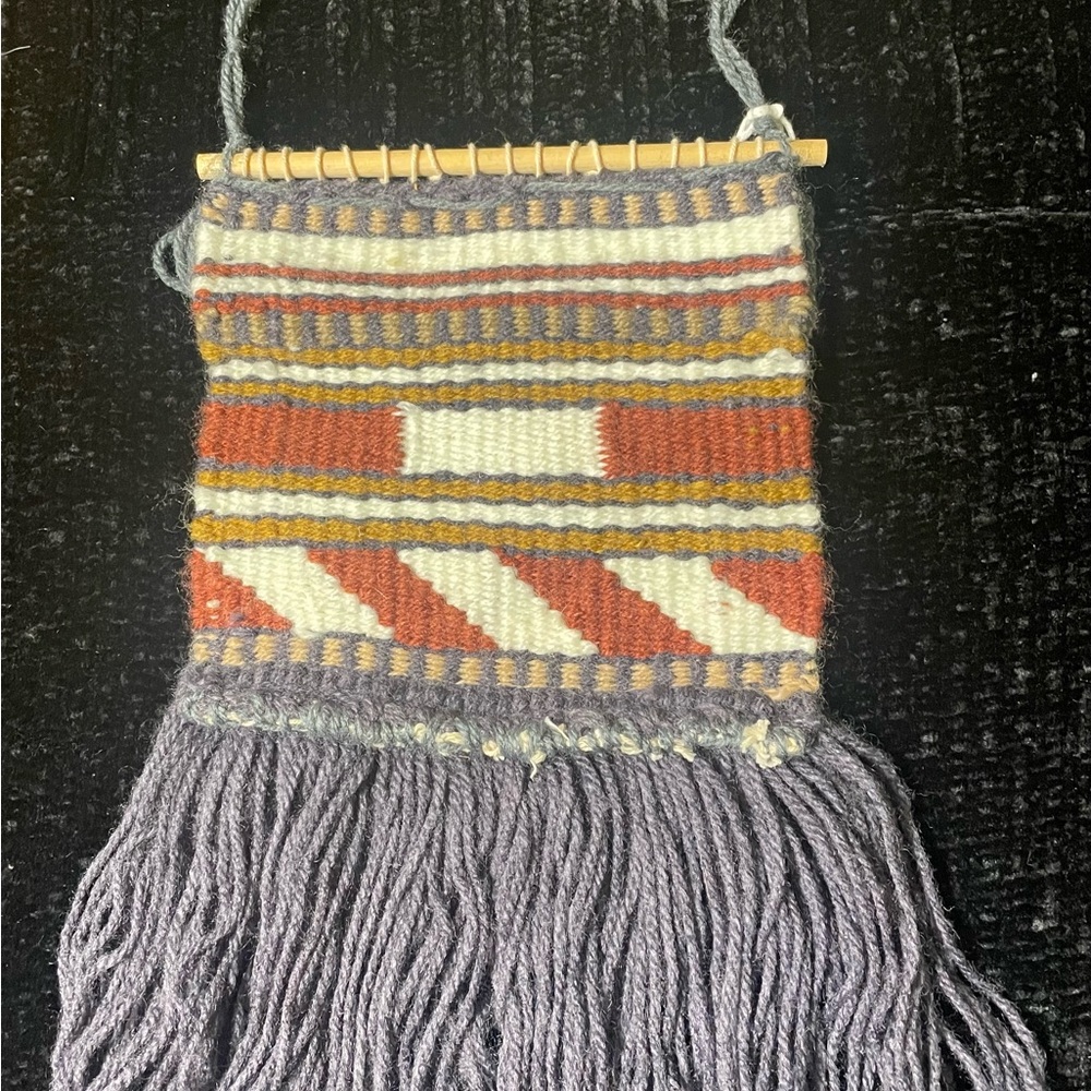 Handwoven Wall Hanging with Fringe size 6x10 inches